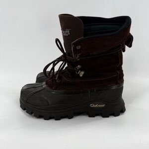 LaCrosse Mens Brown Suede Thermolite Insulated Winter Pac Boots Duck Toe Size 11